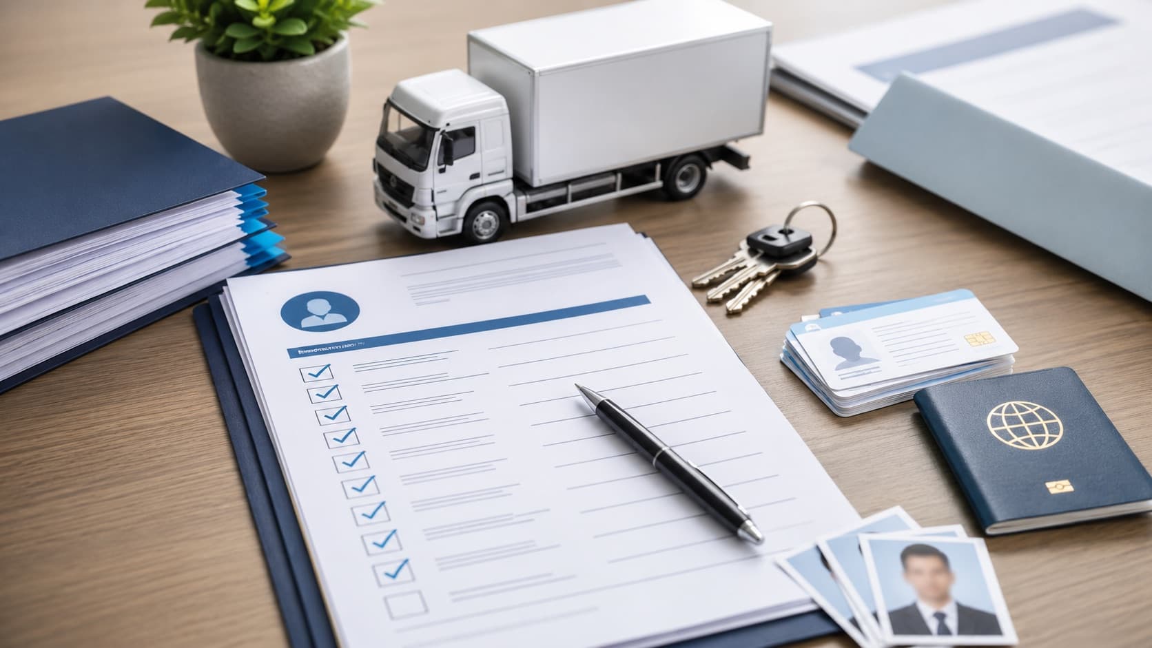 Delivery contractor documentation — checklists, licences, and vehicle records